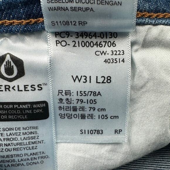 Levis Jeans Womens 31 Blue Wedgie Straight Button Fly Stretch Pockets High Rise - Picture 9 of 14